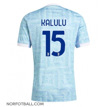 Billige Fotballdrakt Juventus Pierre Kalulu #15 Replika Bortedrakt 2025-26 Kortermet